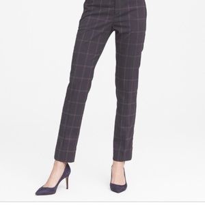 NWT Banana Republic Gray Windowpane Ryan Pants 4L